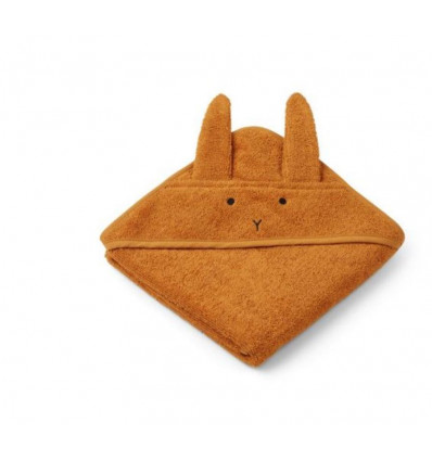 ALBERT HOODED TOWEL RABBIT MUSTARD 21