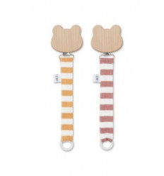 SIA PACIFIER STRAP 2 PACK Y/D STRIPE 202