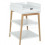 TABLE A LANG HIP+TIROIR BLANC/NATUR 231