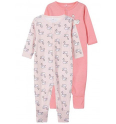 NBFNIGHTSUIT 2P W/F STRAWBERRYCREAM NOOS