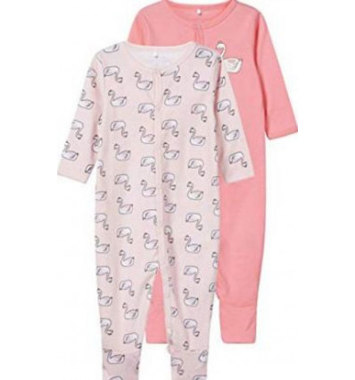 NBFNIGHTSUIT 2P W/F STRAWBERRYCREAM NOOS