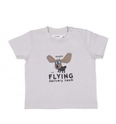T-SHIRT LITTLE FLYING MEMBER GRIJS 6M