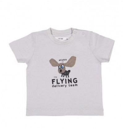 T-SHIRT LITTLE FLYING MEMBER GRIJS 6M