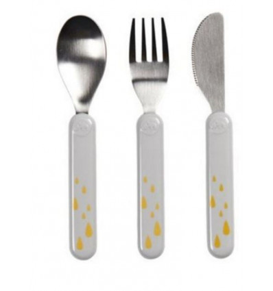 CUTLERY SET GREY/GOLD 201