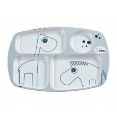 COMPARTMENT PLATE CONTOUR BLUE 201