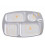 COMPARTMENT PLATE CONTOUR GREY/GOLD 201