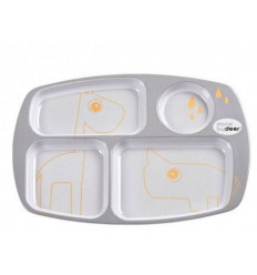 COMPARTMENT PLATE CONTOUR GREY/GOLD 201