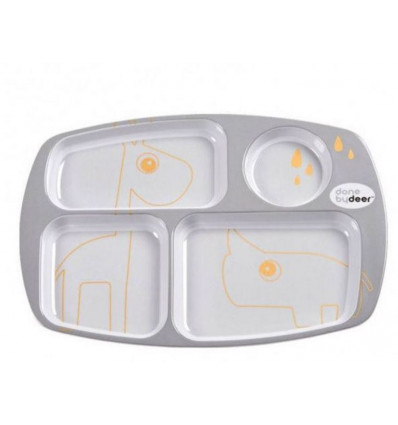 COMPARTMENT PLATE CONTOUR GREY/GOLD 201