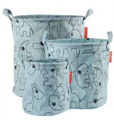 STORAGE BASKETS CONTOUR 3 PCS BLUE 22