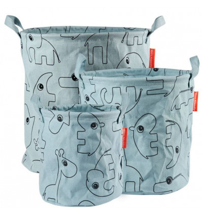 STORAGE BASKETS CONTOUR 3 PCS BLUE 22