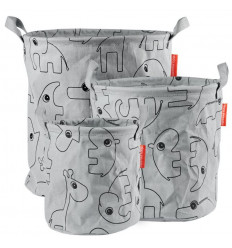 STORAGE BASKETS CONTOUR 3 PCS GREY 22
