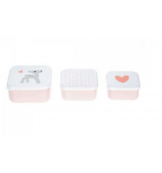 SNACKBOX 3 PC ASSORT LELA LIGHT PINK 201