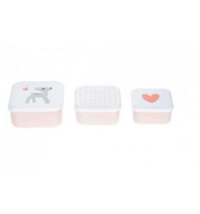 SNACKBOX 3 PC ASSORT LELA LIGHT PINK 201