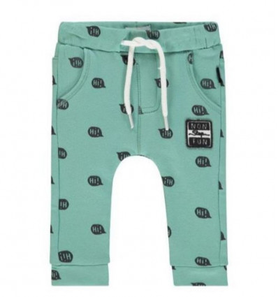 B PANTS SLIM PORTER AOP SAGE 56