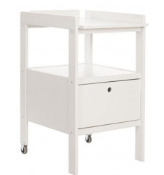 TABLE A LANGER CINDY 2+TIROIR BLANC 25