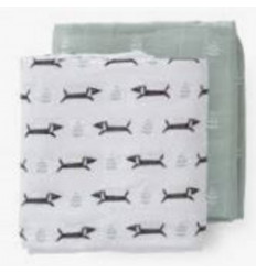 SWADDLE SET 2 ST. 120X120CM DACHSY 21