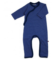 JUMPSUIT WITH FEET STRIPES HIP BLUE
