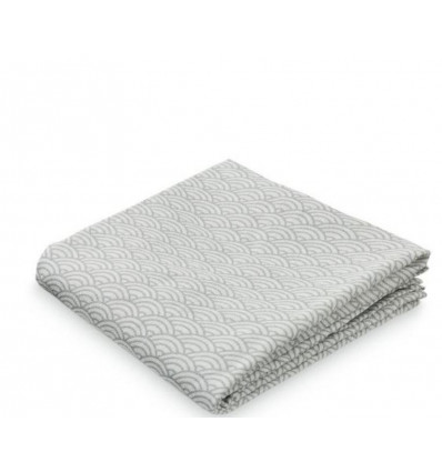 MUSLIN GOTS PRINTED GOTS 70X70 GREY