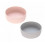 BOWL SET 2 PCS UNI GREY/LIGHT PINK 21