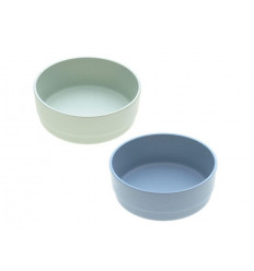 BOWL SET 2 PCS UNI MINT/BLUEBERRY 201
