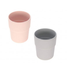 MUG SET 2 PCS UNI GREY/LIGHT PINK 201