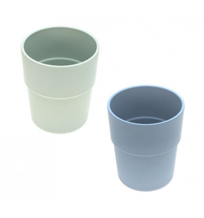 MUG SET 2 PCS UNI MINT/BLUEBERRY 21