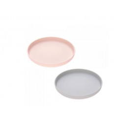 PLATE SET 2 PCS UNI GREY/LIGHT PINK 21