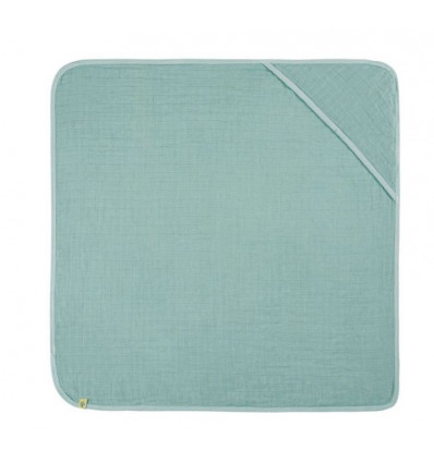 MUSLIN HOODED TOWEL MINT 21