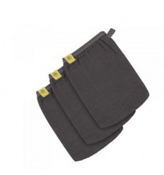 MUSLIN WASH GLOVE SET 3PC ANTHRACITE 21