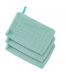 MUSLIN WASH GLOVE SET 3 PCS MINT 21
