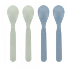 SPOON SET 4 PCS UNI MINT/BLUEBERRY 201
