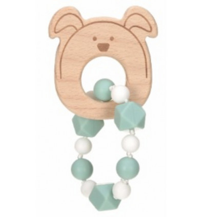 TEETHER BRACELET WOOD/SIL CHUMS DOG 231