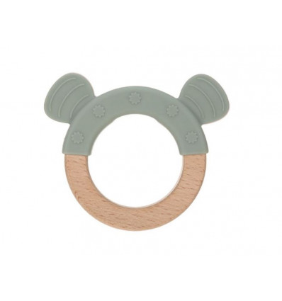 TEETHER RING WOOD/SIL LTL CHUMS CAT 231