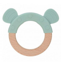 TEETHER RING WOOD/SIL LTL CHUMS DOG 231