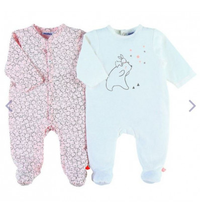COCON PACK DE 2 DB JERSEY ROSE CLAIR