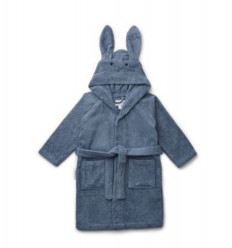 LILY BATHROBE RABBIT BLUE WAVE 3-4Y 202