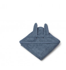 ALBERT HOODED TOWEL RABBIT BLUE WAVE 21