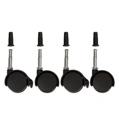 SET VAN 4 PVC WIELTJES DIAMETER 40MM 251