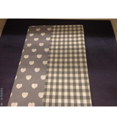 HOUSSE COUETTE 140X220 COEUR/BB GRIS 2