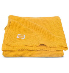 DEKEN 100X150CM BASIC KNIT OCHER 201