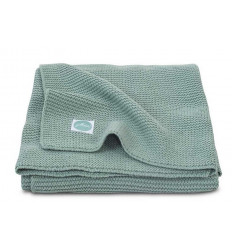DEKEN 100X150 BASIC KNIT FOREST GRN 201
