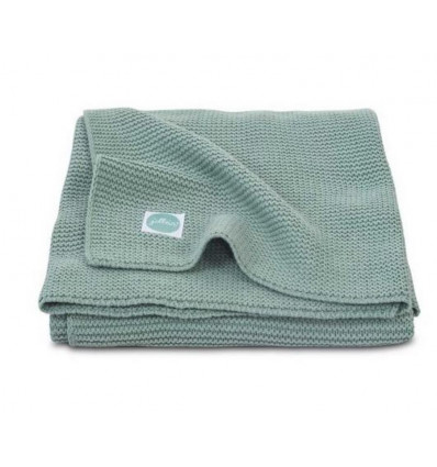 DEKEN 75X100CM BASIC KNIT FOREST GRN 201