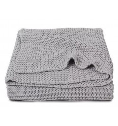 DEKEN 75X100CM HEAVY KNIT LIGHT GREY 9