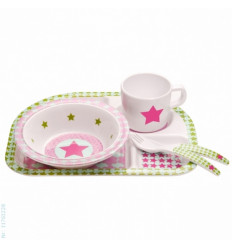 DISH SET STARLIGHT MAGENTA 6