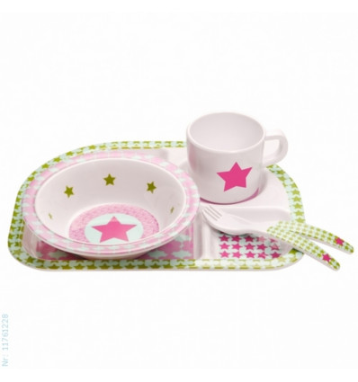 DISH SET STARLIGHT MAGENTA 6