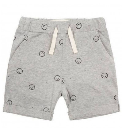 SHORT HAPPY FACES GREY MELANGE 4-5 Y