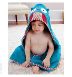 ZOO HOODED TOWEL OWL 8