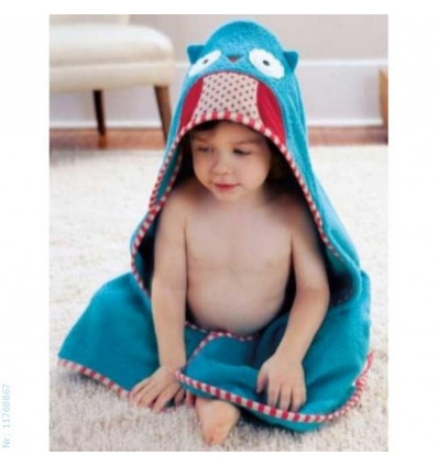 ZOO HOODED TOWEL OWL 8