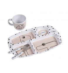 TODDLER DINNER SET HAPPY DOTS POWDER 21