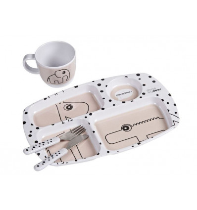 TODDLER DINNER SET HAPPY DOTS POWDER 21